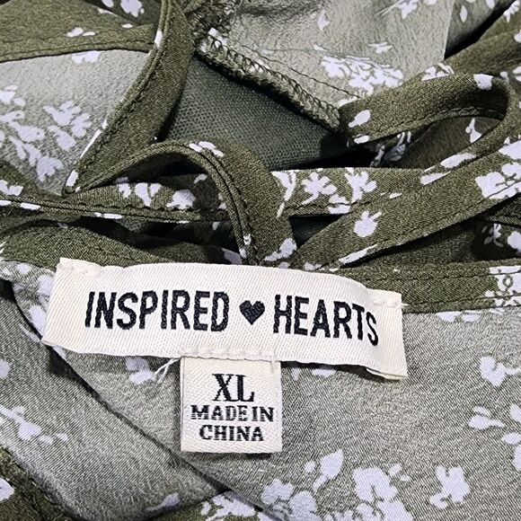 Inspired Hearts Green Floral Midi/Maxi Dress Sizes XLARGE - Picture 5 of 6